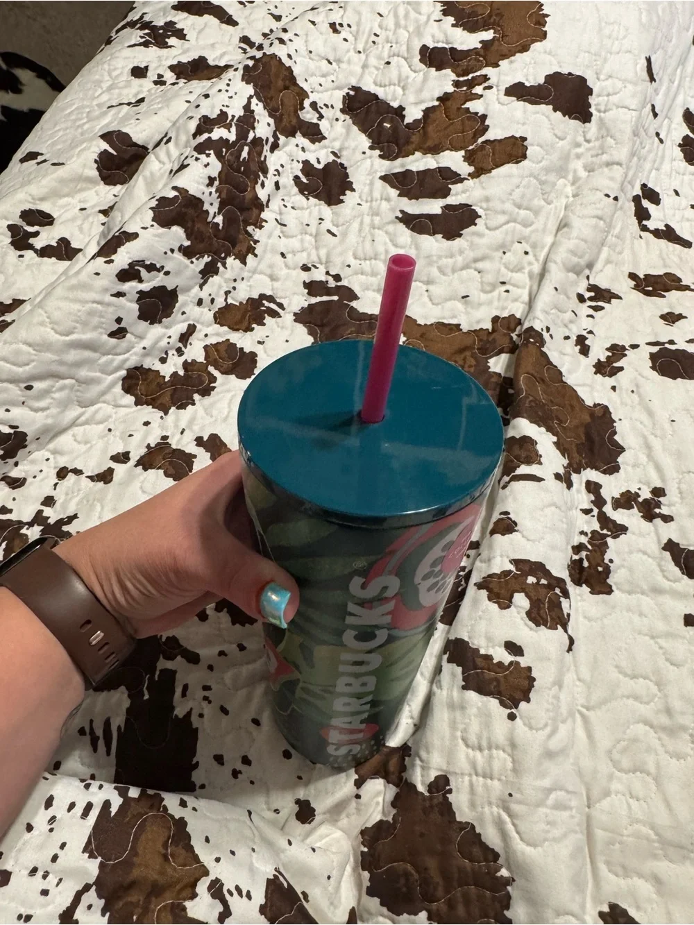 Starbucks Hawaii Collection Green Tropical Stainless Travel Tumbler